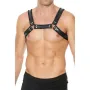 Harnais noir pour pratique BDSM ouch CHEST BULLDOG