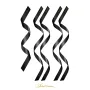 5 liens satin pourpre/noir