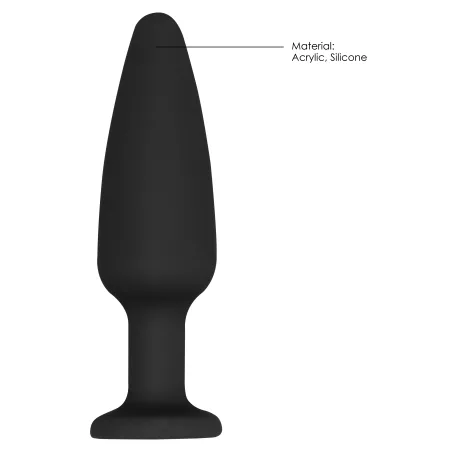 Plug Bijou Silicone Cone Diamond 9 x 3 cm