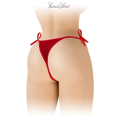 String rouge ouvert à nouer Stella