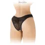 Tanga noir ouvert Ava
