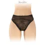 Tanga noir ouvert Ava