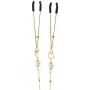 Pince-tétons avec chaîne Tweezers Pearls Taboom Dorées