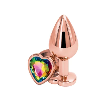 Plug anal aluminium coeur Rose Gold M