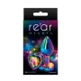 Plug anal aluminium coeur multicolore S