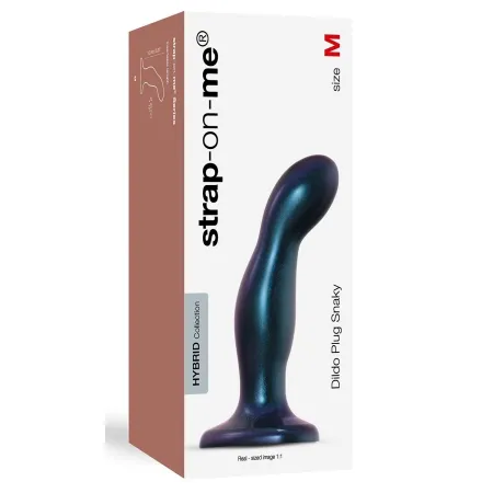 DILDO PLUG SNAKY BLEU METALLIC - M