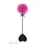 Tapette coeur avec pompon fuchsia