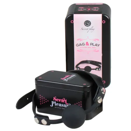 Le bâillon réglable en silicone noir Secret Play