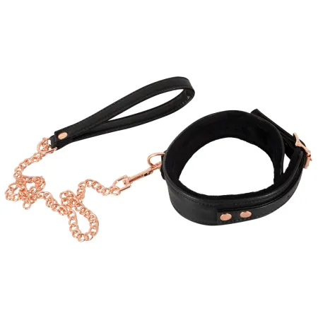 Collier laisse métal doré