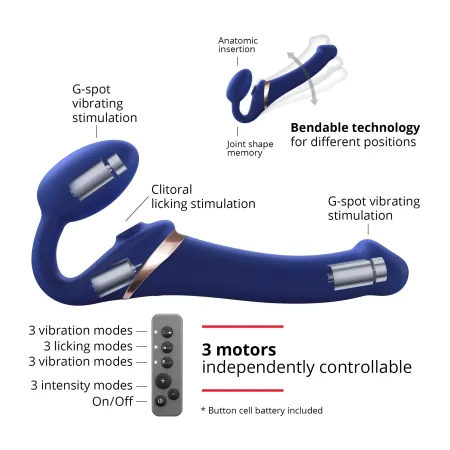 Multi orgasm bendable strop-on