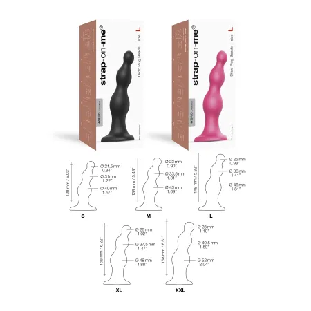 DILDO PLUG BEADS NOIR