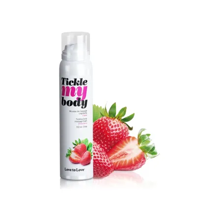 Mousse massage crépitante - fraise