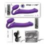 Vibrating bendable strap-on