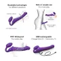 Vibrating bendable strap-on