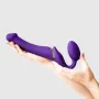 Vibrating bendable strap-on