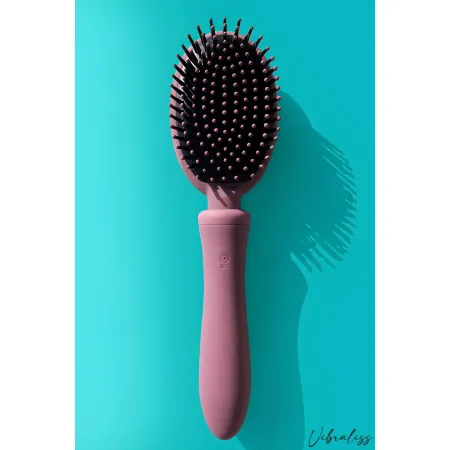 Brosse à Cheveux Vibromasseur Rose Poudré