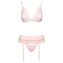 Ensemble Lingerie Rose Dentelle & Tulle – 3 pièces | Kissable