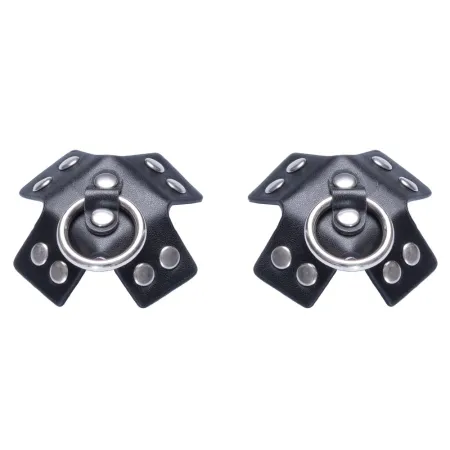 Nipple Stickers SM – Pasties en Forme de Croix avec Anneaux et Rivets