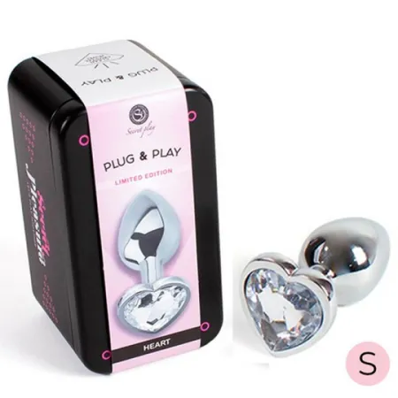Plug métal cœur diamant – Taille S – Secret Play