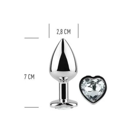 Plug métal cœur diamant – Taille S – Secret Play