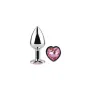 Plug anal métal Secret Play – Cœur rose – Taille S