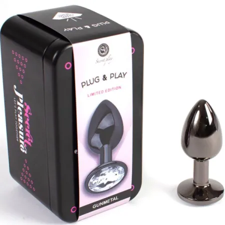 Plug anal Secret Play – Gunmetal – Petite taille 7 cm
