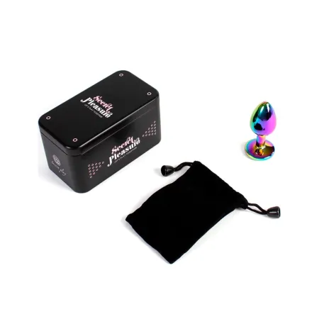 Plug anal Secret Play – Métal Arc-en-ciel – Petite taille 7 cm