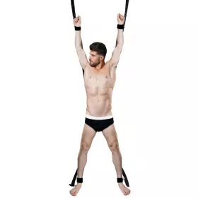 Croix de Bondage pour Porte Blackcross Noire – Sangles Ajustables