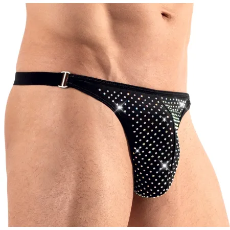 String homme avec pierres scintillantes