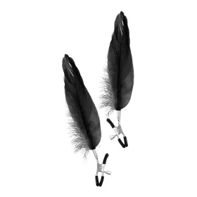 Pinces à seins pompon plume longue