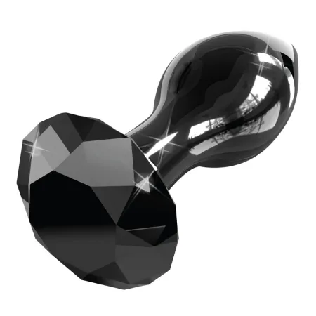 Plug anal noir en verre