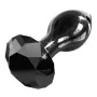 Plug anal noir en verre