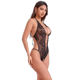 Body ouvert en dentelle rouge ou noir du S au XXL