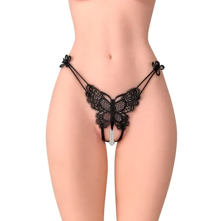 String sexy papillon avec rangée de perles