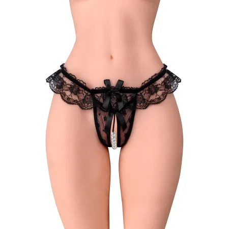 String sexy ouvert perles + dentelle ROMANCE